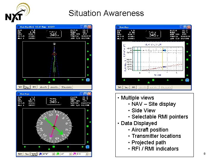 Situation Awareness • Multiple views • NAV – Site display • Side View •