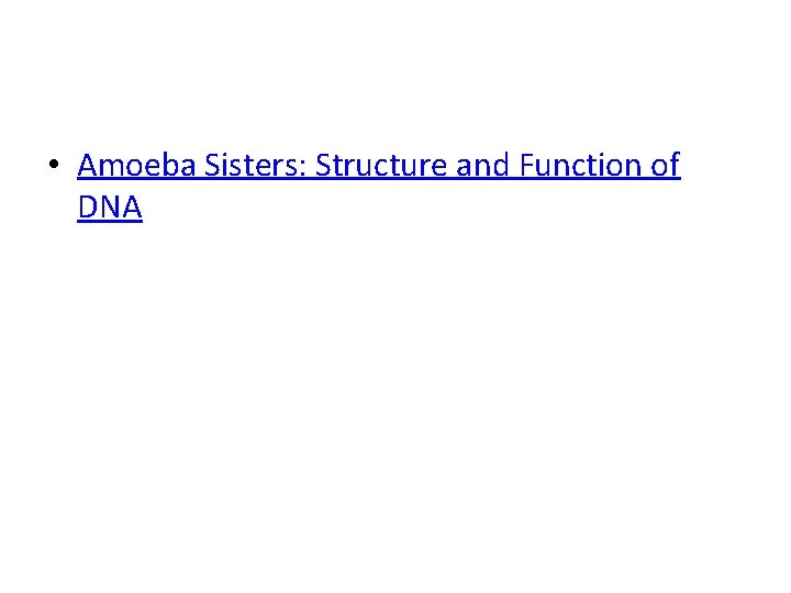  • Amoeba Sisters: Structure and Function of DNA 