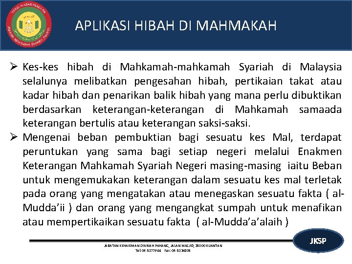 Hibah Dari Perspektif Aplikasi Undangundang Syariah Di Malaysia
