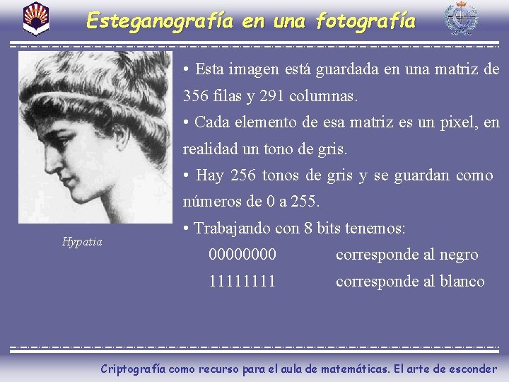 Esteganografía en una fotografía • Esta imagen está guardada en una matriz de 356