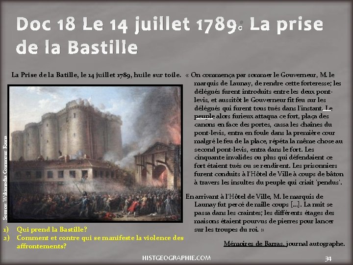 Source: Wikimedia Commons Rama Doc 18 Le 14 juillet 1789: La prise de la