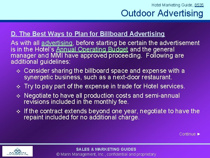 Hotel Marketing Guide, 8535 Outdoor Advertising D. The Best Ways to Plan for Billboard Hotel Marketing Guide, 8535 Outdoor Advertising D. The Best Ways to Plan for Billboard