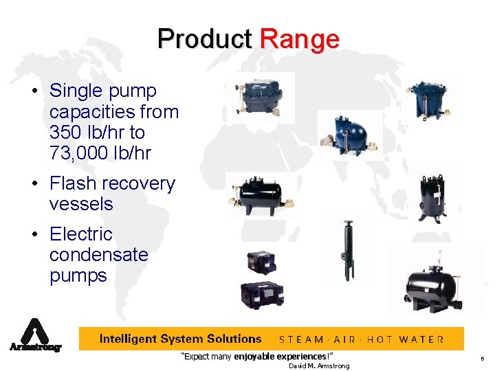 Product Range • Single pump capacities from 350 lb/hr to 73, 000 lb/hr •