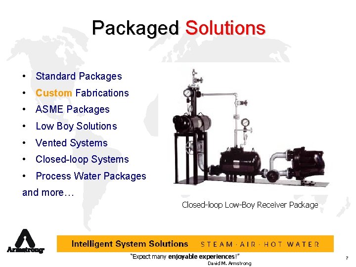 Packaged Solutions • Standard Packages • Custom Fabrications • ASME Packages • Low Boy