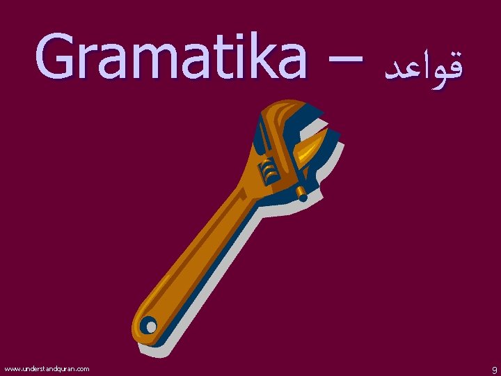 Gramatika – ﻗﻮﺍﻋﺪ www. understandquran. com 9 