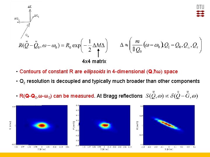 4 x 4 matrix • Contours of constant R are ellipsoids in 4 -dimensional