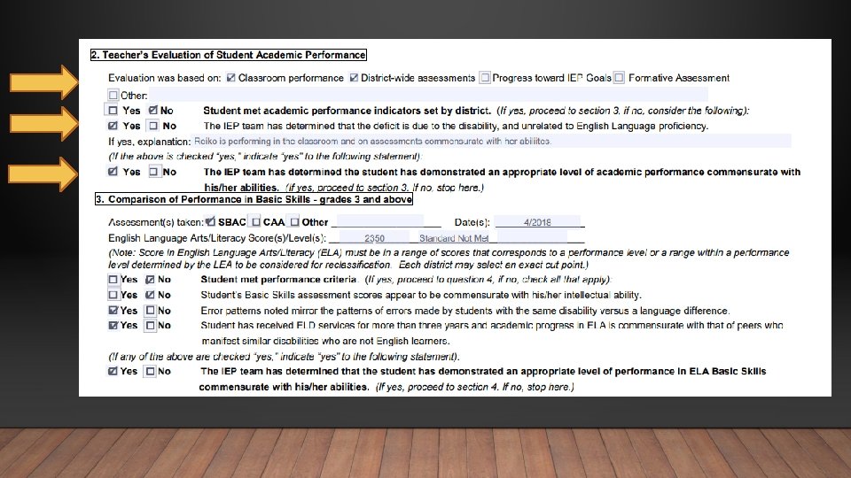 TOP OF FORM • Show graphic of top of form and what goes on