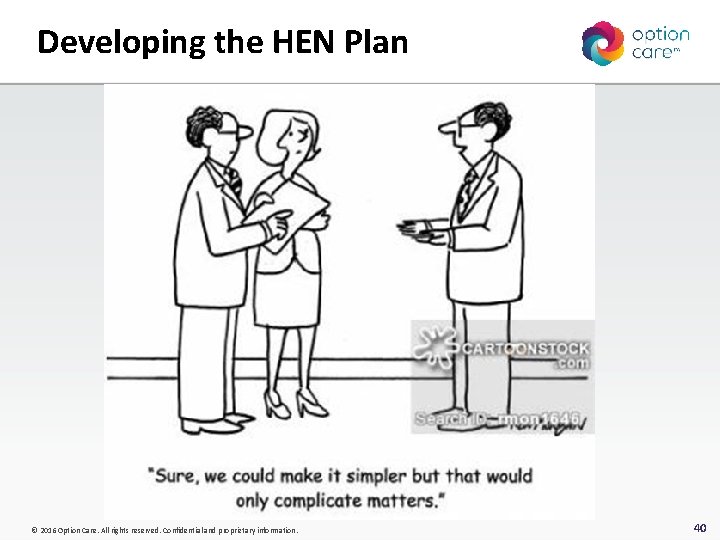 Developing the HEN Plan © 2016 Option Care. All rights reserved. Confidential and proprietary