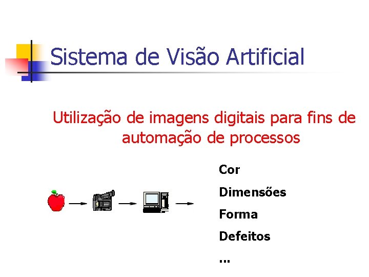 Sistema de Visão Artificial Utilização de imagens digitais para fins de automação de processos