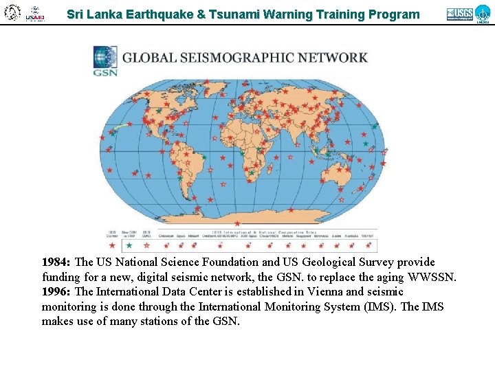 Sri Lanka Earthquake & Tsunami Warning Training Program 1984: The US National Science Foundation