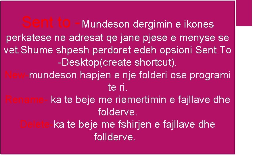 Sent to - Mundeson dergimin e ikones perkatese ne adresat qe jane pjese e