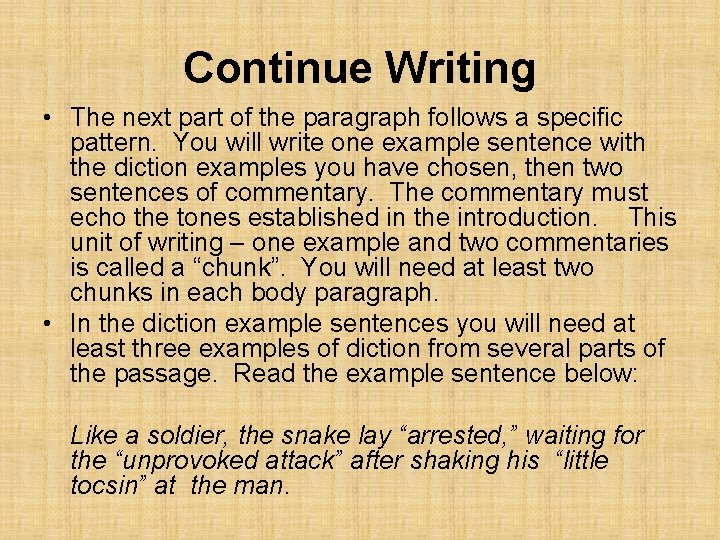 Continue Writing • The next part of the paragraph follows a specific pattern. You Continue Writing • The next part of the paragraph follows a specific pattern. You