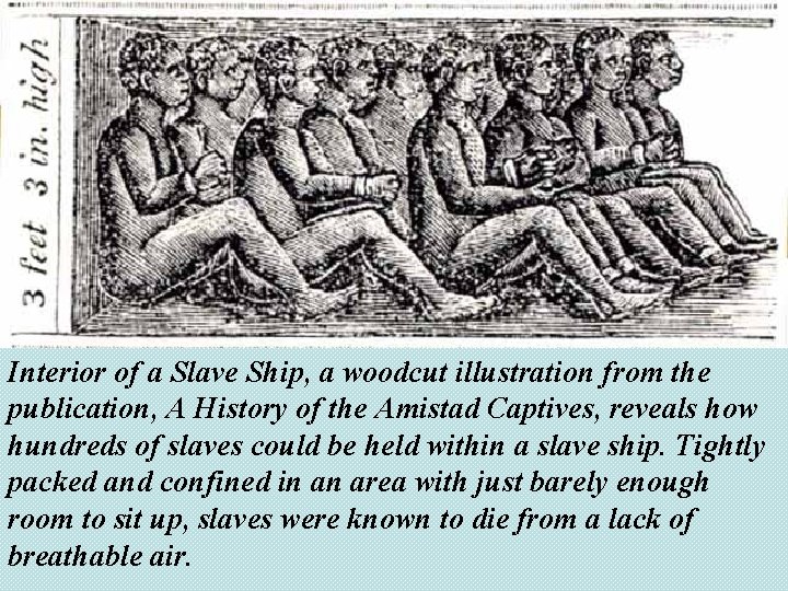 Interior of a Slave Ship, a woodcut illustration from the publication, A History of