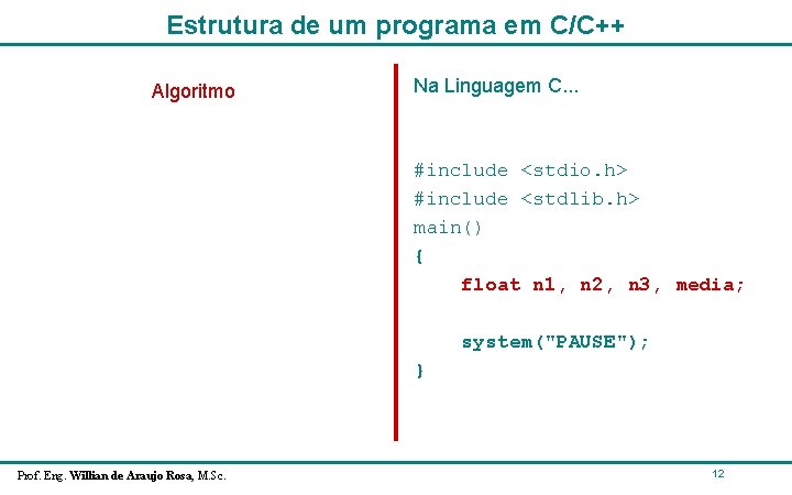 Programao de Computadores Prof Eng Willian de Araujo