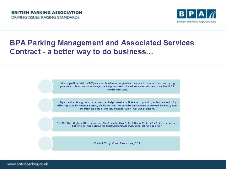 BPA Parking Management and Associated Services Contract - a better way to do business…