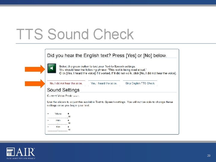 TTS Sound Check 29 TTS Sound Check 29