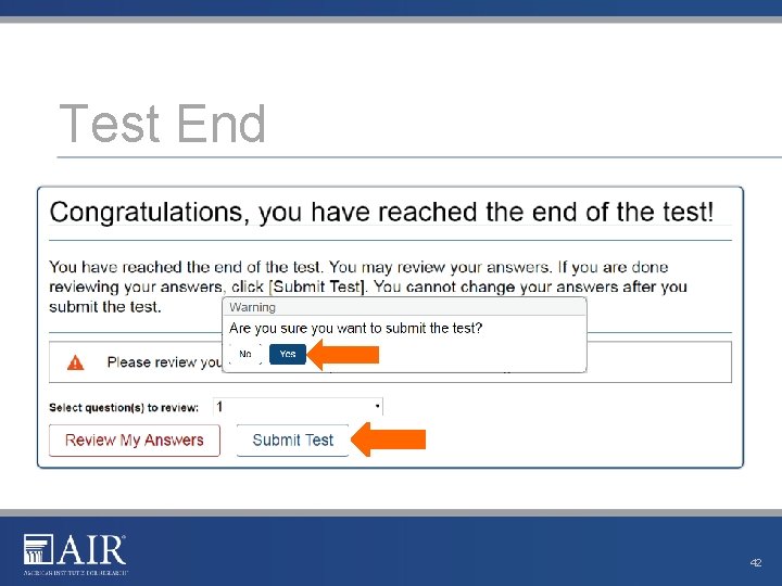Test End 42 Test End 42