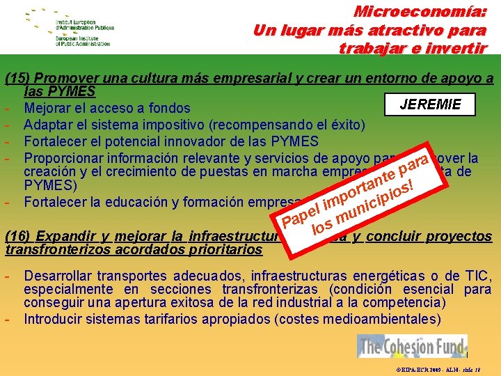 Microeconomía: Un lugar más atractivo para trabajar e invertir (15) Promover una cultura más