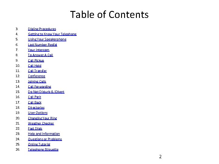 Table of Contents 3. 4. 5. 6. 7. 8. 9. 10. 11. 12. 13.