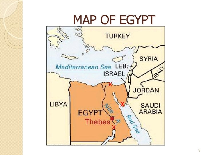 MAP OF EGYPT x x x 9 