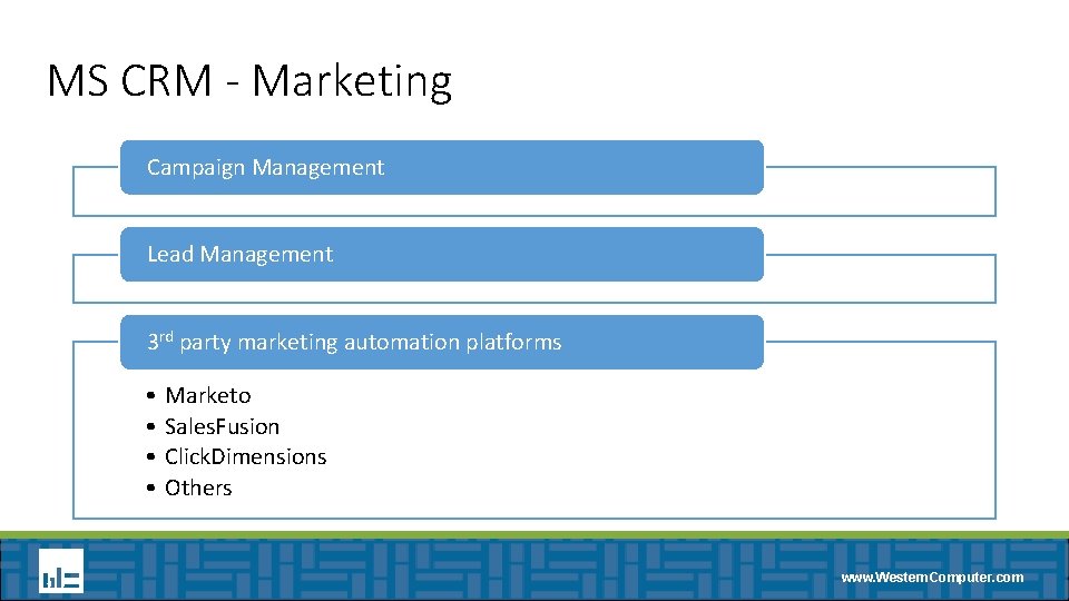 MS CRM - Marketing Campaign Management Lead Management 3 rd party marketing automation platforms