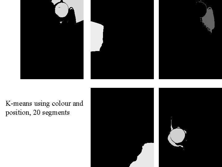 K-means using colour and position, 20 segments 