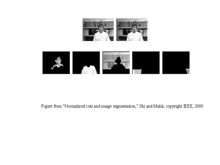 Figure from “Normalized cuts and image segmentation, ” Shi and Malik, copyright IEEE, 2000