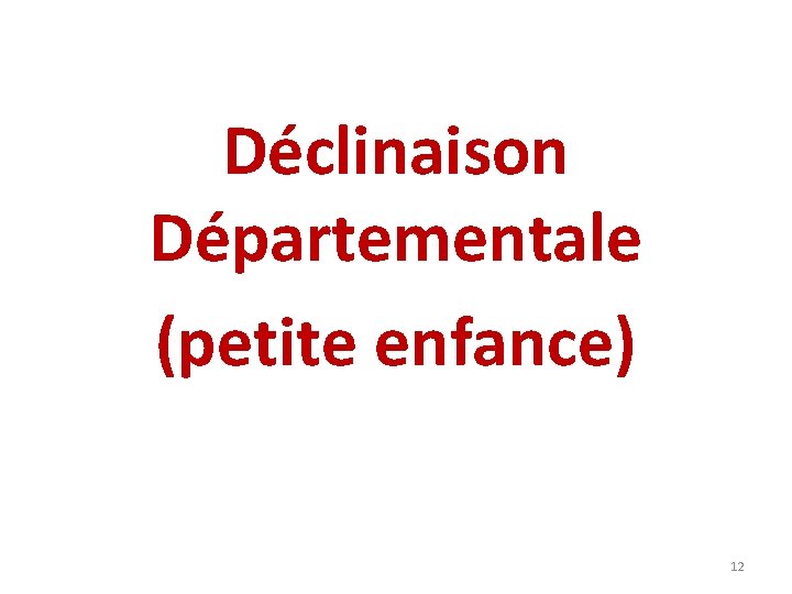 Déclinaison Départementale (petite enfance) 12 