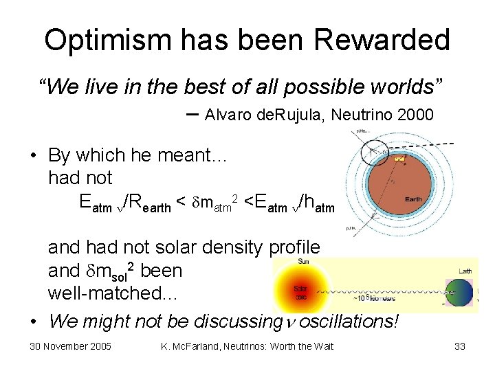 Optimism has been Rewarded “We live in the best of all possible worlds” –