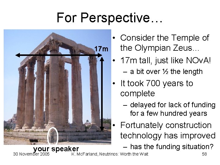 For Perspective… • Consider the Temple of the Olympian Zeus… 17 m • 17