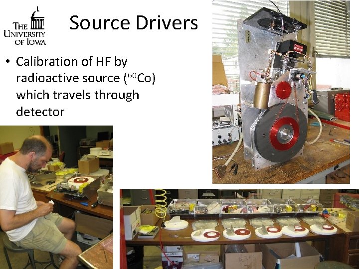 Source Drivers • Calibration of HF by radioactive source (60 Co) which travels through