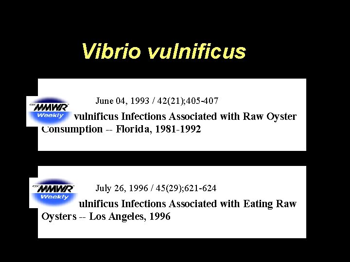 Vibrio vulnificus <> June 04, 1993 / 42(21); 405 -407 Vibrio vulnificus Infections Associated