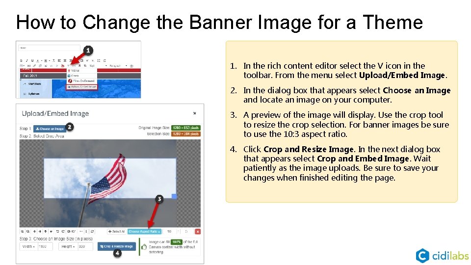 How to Change the Banner Image for a Theme 1. In the rich content