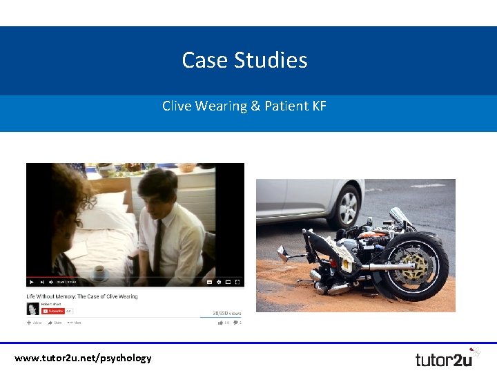 Case Studies Clive Wearing & Patient KF www. tutor 2 u. net/psychology 