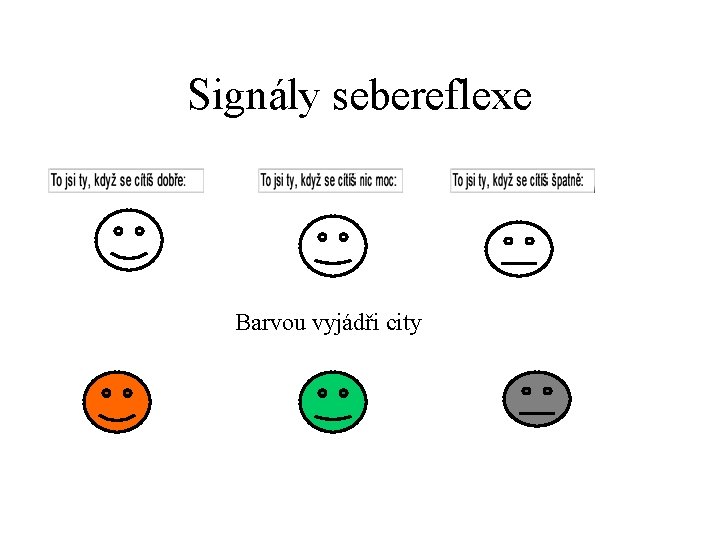 Signály sebereflexe Barvou vyjádři city 