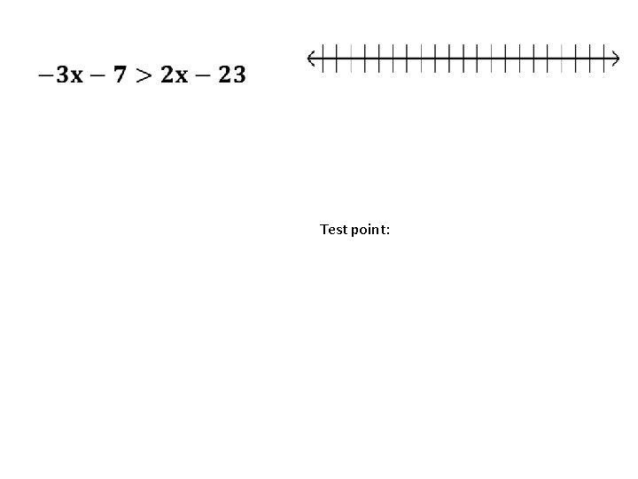  Test point: 