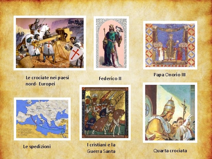 Le crociate nei paesi nord- Europei Le spedizioni Federico II I cristiani e la