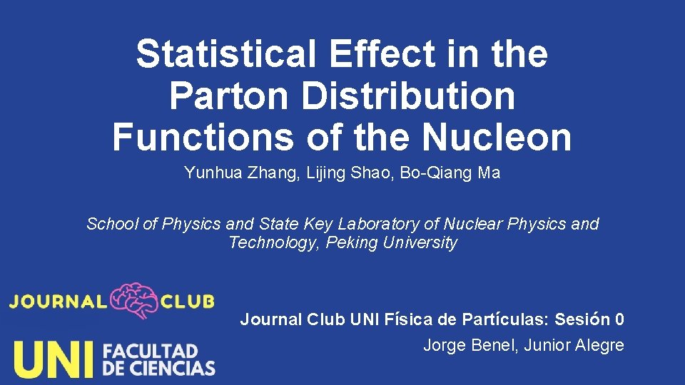 Statistical Effect in the Parton Distribution Functions of the Nucleon Yunhua Zhang, Lijing Shao,