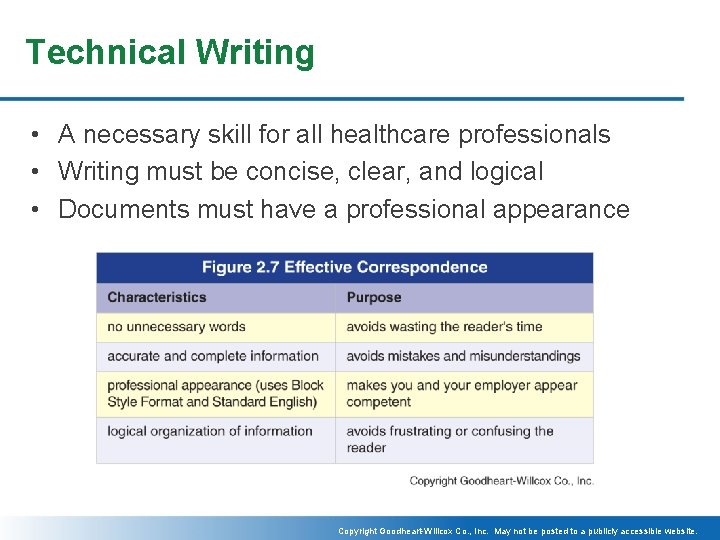 Technical Writing • A necessary skill for all healthcare professionals • Writing must be