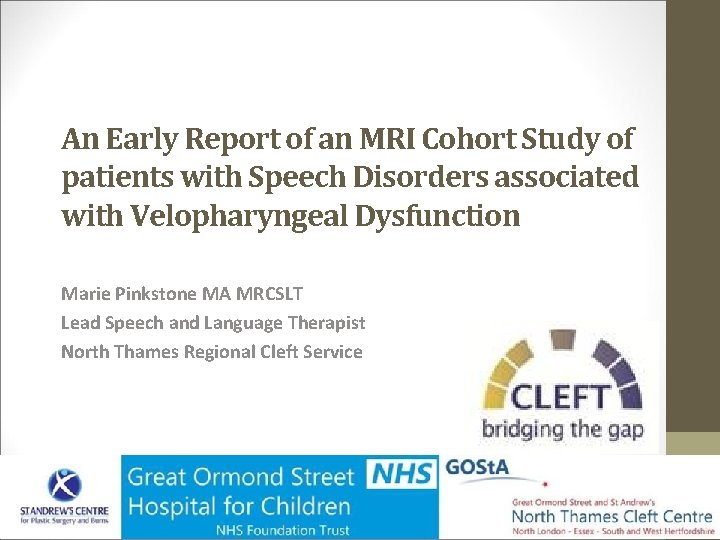 An Early Report of an MRI Cohort Study of patients with Speech Disorders associated