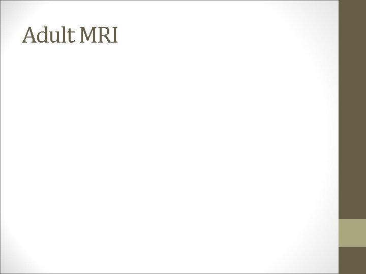 Adult MRI 