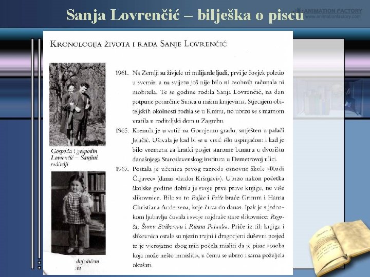Sanja Lovrenčić – bilješka o piscu 