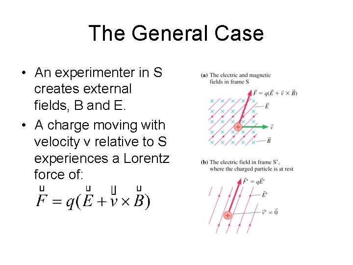 The General Case • An experimenter in S creates external fields, B and E.