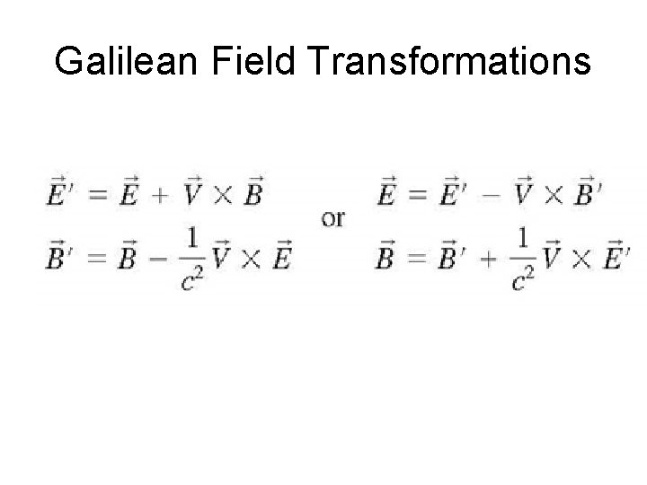 Galilean Field Transformations 