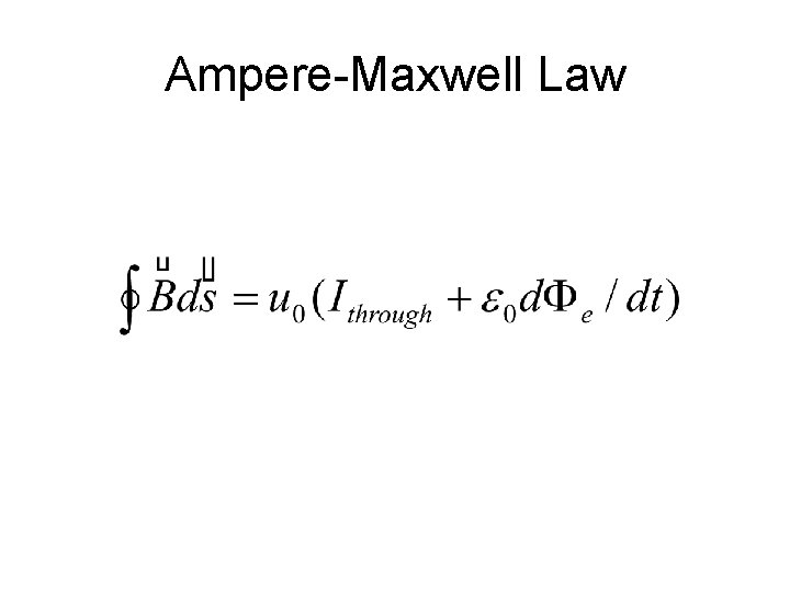 Ampere-Maxwell Law 