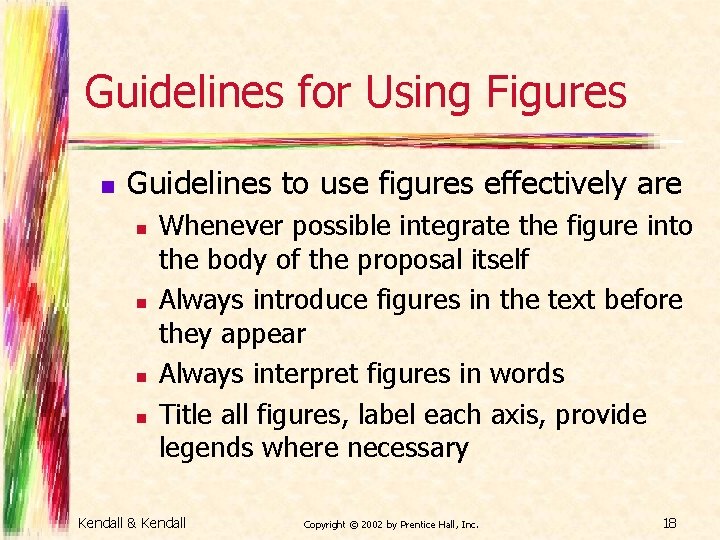 Guidelines for Using Figures n Guidelines to use figures effectively are n n Whenever