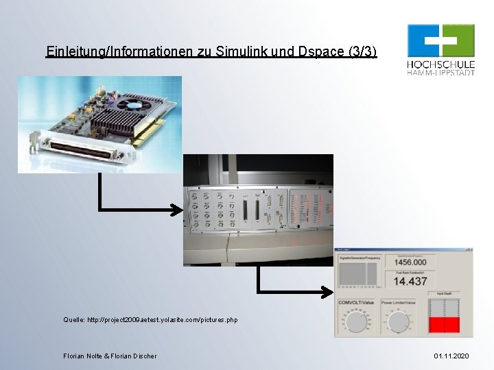 Einleitung/Informationen zu Simulink und Dspace (3/3) Quelle: http: //project 2009 aetest. yolasite. com/pictures. php