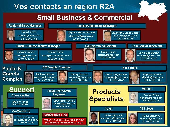 Vos contacts en région R 2 A Small Business & Commercial Regional Sales Manager