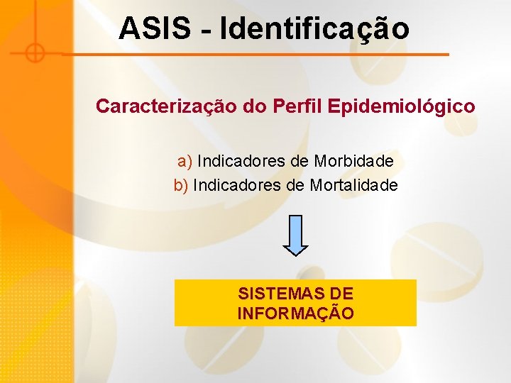 ASIS - Identificação Caracterização do Perfil Epidemiológico a) Indicadores de Morbidade b) Indicadores de ASIS - Identificação Caracterização do Perfil Epidemiológico a) Indicadores de Morbidade b) Indicadores de