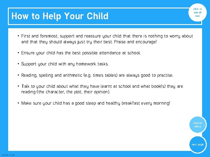 click to see all text How to Help Your Child • First and foremost, click to see all text How to Help Your Child • First and foremost,